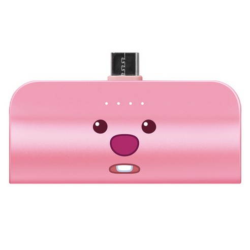 로이체 잔망루피 도킹형 피규어 스탠딩 스틱 미니 보조배터리 5000mAh C타입, c타입도킹형보조배터리