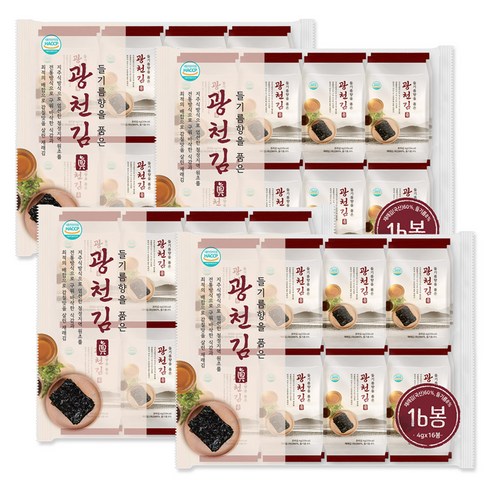 들기름향을 품은 광천김, 64g, 4개