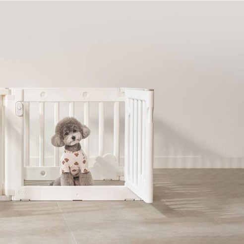 이누이펫 반려동물 톰톰 모듈 울타리 4p 세트, 퓨어화이트, 1세트, 80 x 60 cm