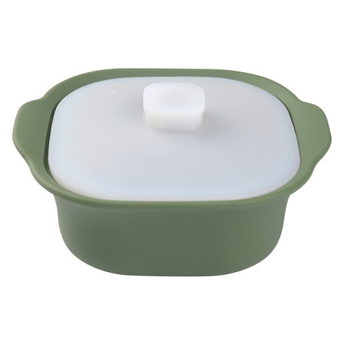 미세스홈 플래티늄 실리콘 냄비 L 1200ml, 1개, 카키