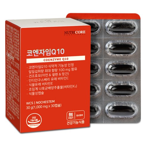 뉴트리코어 코엔자임Q10 30g, 30정, 6개 코엔자임히알루론산