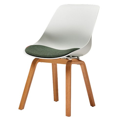 듀오백 인테리어 회의실 사무실용 의자 QL6W-1W, 그린, 472 x 605 x 847 mm