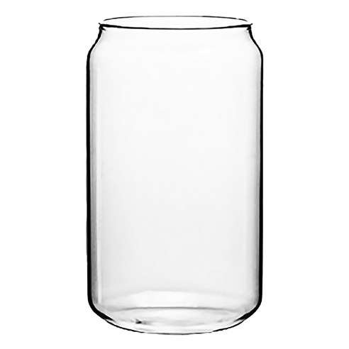 칼딘 홈카페 내열유리 베이직 비어캔 글라스 유리 컵 420ml, 투명, 1개