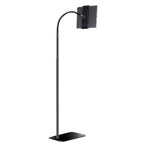 위니즈 높이조절 자바라 핸드폰 태블릿 스탠드 거치대 120cm, 블랙, WZTSH029B, 1개