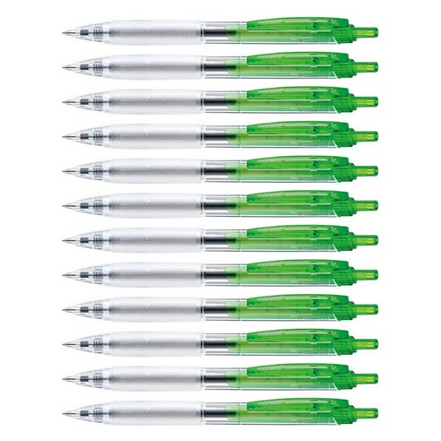 모나미 FX ZETA 볼펜 0.5mm, G 06 Light Green, 12개입