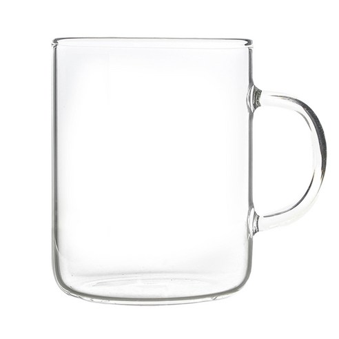 홈카페 내열유리 베이직 머그컵 430ml, 투명, 1개