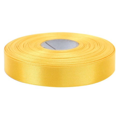 프리미엄 유광 단면 공단 리본 20mm, 13 황금노랑, 1개, 45m