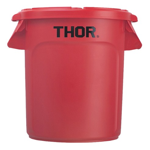 트러스트 토르컨테이너 원형 캠핑 수납 보관함 75L + 덮개 세트, RED, 1단, 1개