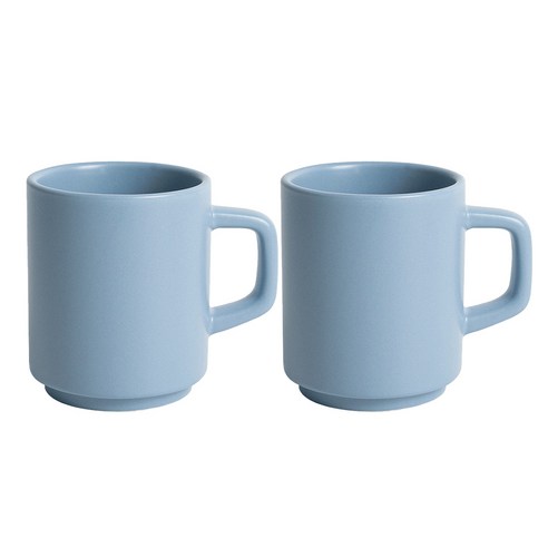 벤자민 무광 파스텔 머그 330ml, 오션블루, 2개