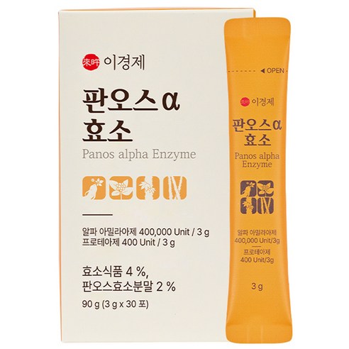 이경제 판오스 알파 효소 3박스, 90g, 3개