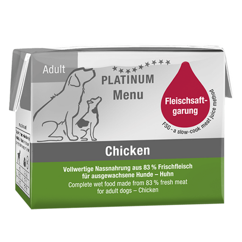플래티넘 강아지 어덜트 메뉴 습식사료, 닭, 90g, 1개