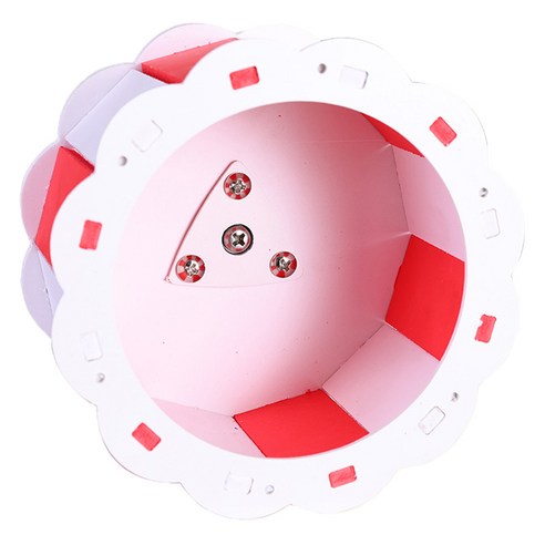 요런개 컬러풀 해바라기 소동물 쳇바퀴 15cm, 레드, 1개