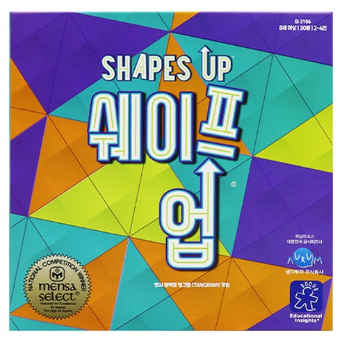 에듀케이셔널인사이츠 쉐이프업 보드게임, 혼합색상, 1개
