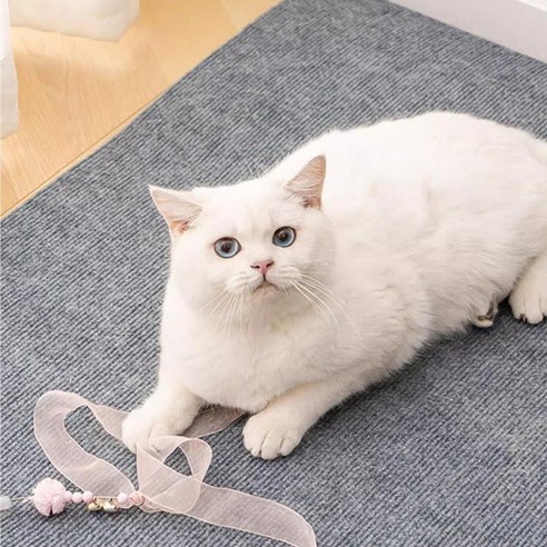 퍼플펫 고양이 짤라쓰는 부착형 고양이 스크래쳐 방지 매트 프리커팅, 그레이, 1개