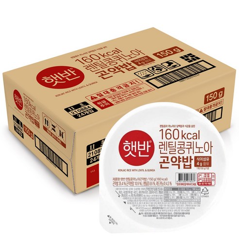 햇반 렌틸콩퀴노아곤약밥, 5개, 150g