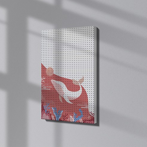 타공판닷컴 프린팅 타공판 600 x 1000 mm, 1개, 고래의 꿈