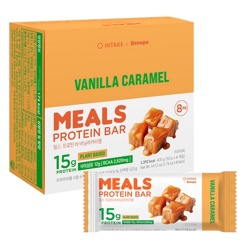 밀스 프로틴 바 바닐라카라멜, 400g, 1개