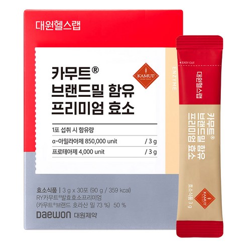 대원헬스랩 카무트 브랜드밀 함유 프리미엄 효소 30p, 1개, 30정