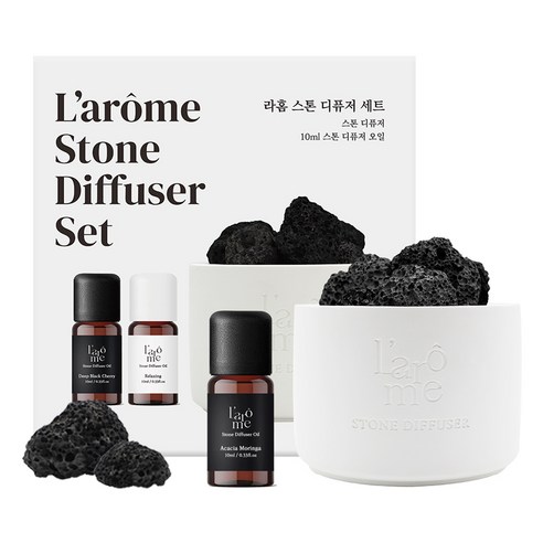 라홈 스톤 디퓨저 세트, 아카시아모링가, 10ml, 1세트