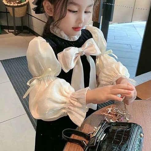 Arbe 여아용 스텔라 리본 원피스