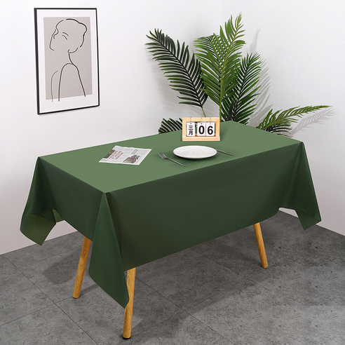 인아트 깔끔한 식탁보, 카키, 137 x 183 cm, 1개