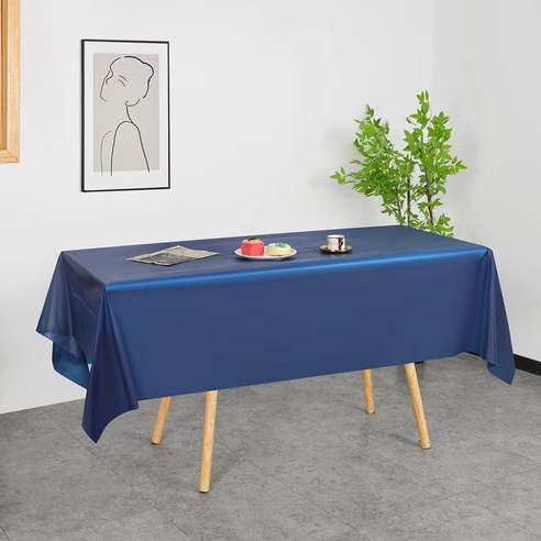 인아트 깔끔한 식탁보, 네이비데님, 137 x 183 cm, 1개