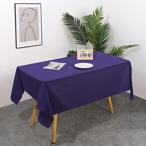 인아트 깔끔한 식탁보, 네이비블루, 1개, 137 x 183 cm