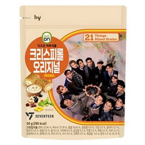 에치와이 잇츠온 하루곡물 크리스피롤 오리지널 과자, 50g, 1개