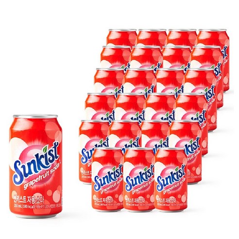 썬키스트 자몽 소다 탄산음료, 355ml, 24개