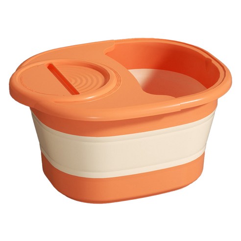 제이밀 접이식 덮개 족욕통, 1개, 오렌지