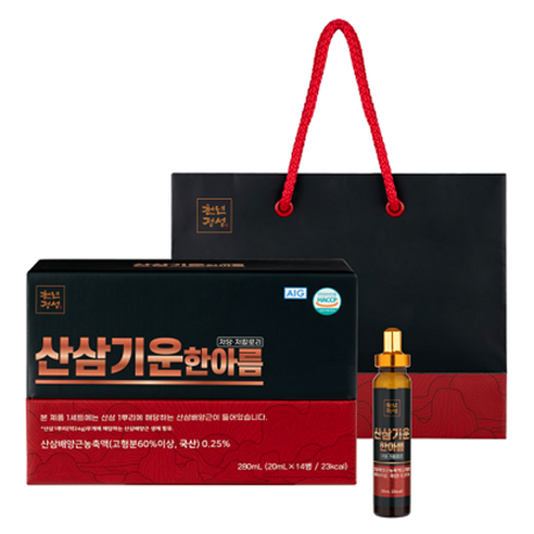 천년정성 산삼기운한아름 농축액 20mL x 14p 세트 + 쇼핑백, 2세트