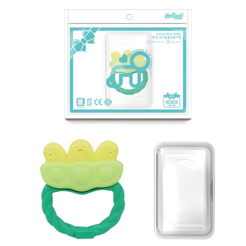 아기의 첫 친구, 앙쥬 완두콩링 치발기: 건강한 성장과 즐거운 놀이를 동시에! 앙쥬봉봉