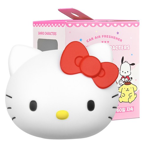 벨르아망 산리오 헬로키티 빅페이스 리필형 차량용 방향제, 1개, 플로럴 플라워