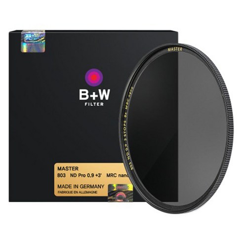 슈나이더크로이츠나흐 B+W ND 8X Master 52mm 카메라 렌즈 필터, 1개