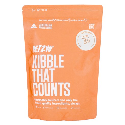 펫죠 전연령 강아지 키블댓카운트 건식사료, 연어, 1kg, 1개
