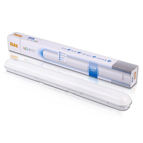 ELBA 멜리빙 번개표 LED 일자 천장등 50W 주광색 플리커프리, 화이트