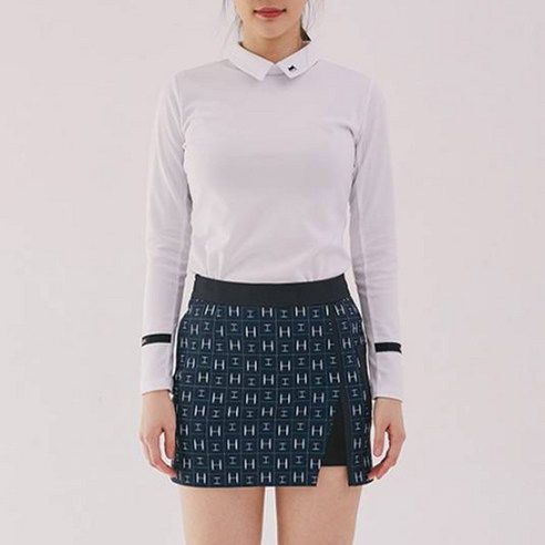 헤일리골프 여성용 로고 리본 긴팔 카라티셔츠 HS-KT1007