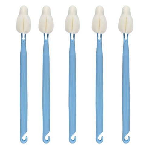 엠피엘 롱 버블 젖병솔 25cm, 블루, 5개
