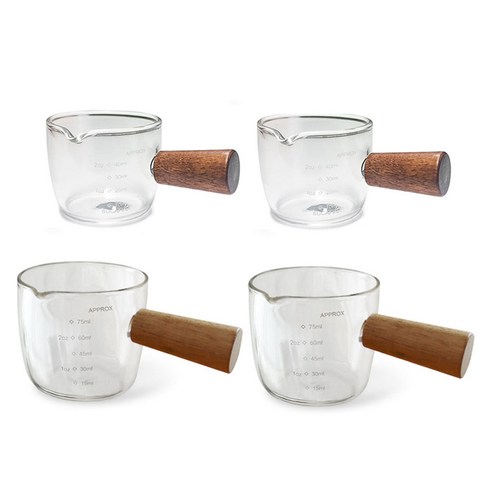 부엌다옴 우드핸들 유리 소스볼 미니 50ml + 소 100ml 세트, 혼합색상, 2세트