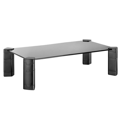 넥시 강화유리 싱글 모니터 받침대 NX1230, 블랙, 1개