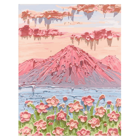 DIY 명화 그리기, W15 봄내린 산, 1개