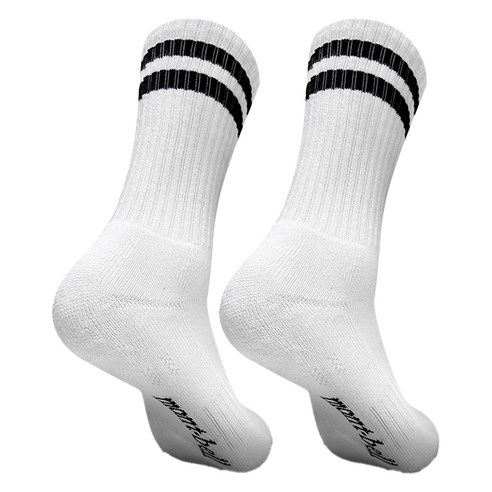 몽벨 남성용 넘버원 투링글 쿠션 등산 장목양말 2족 세트 MB-S02, 화이트, 화이트, 1세트
