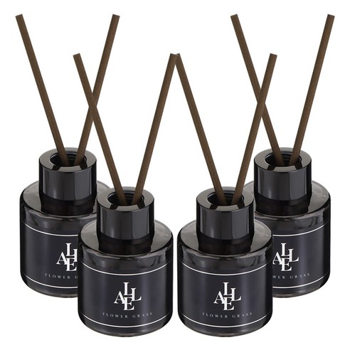 알레 블랙 디퓨저, 4개, 50ml, 플라워그라스