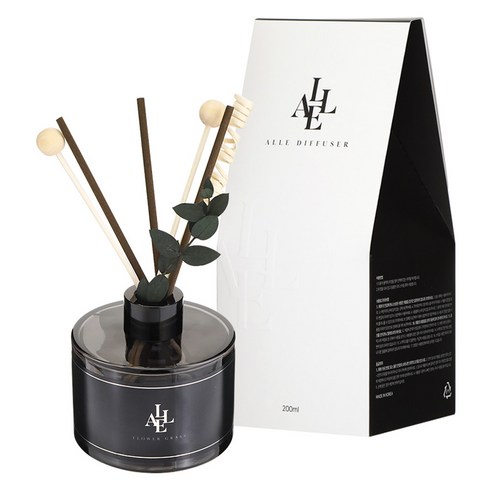 알레 블랙 디퓨저, 플라워그라스, 200ml, 1개