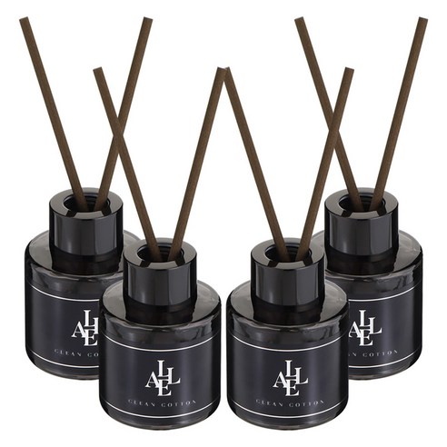 알레 블랙 디퓨저, 클린코튼, 50ml, 4개