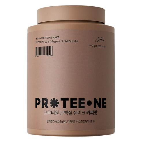프로티원 단백질쉐이크 커피맛, 490g, 1개
