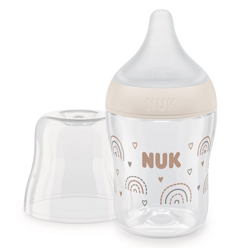 누크 퍼펙트매치 젖병 + 젖꼭지 S 세트, 레인보우, 1세트, 150ml