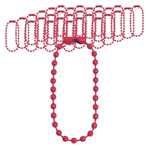 투그램플러스 컬러 줄구슬 볼체인, 2 레드, 200개