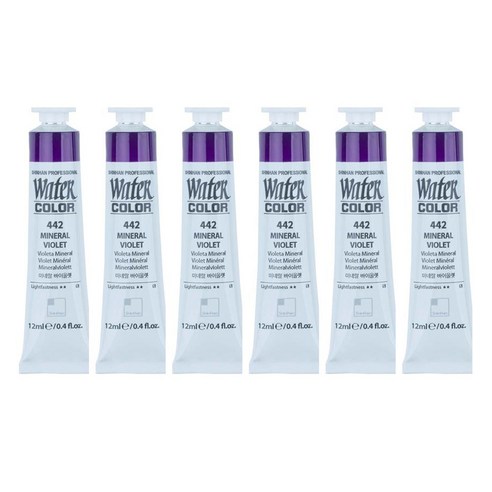신한화구 전문가 수채화 Tube 442 미네랄 바이올렛 6p, 12ml, 1색