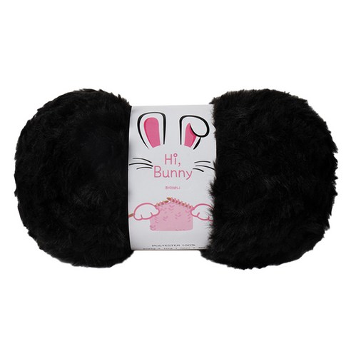 yarna 하이 바니 밍크털실 100g, 39블랙, 1개
